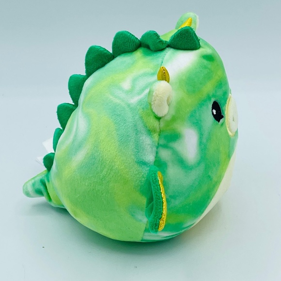 Squishmallow Mini 5" Green Dragon w/ Small Gold Wings & Horns Scented Beads * - Picture 2 of 5